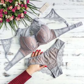 Weiyesi 1003 B Серо-розовый - комплект нижнего белья
