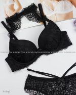 Weiyesi 7036 B Черный комплект нижнего белья